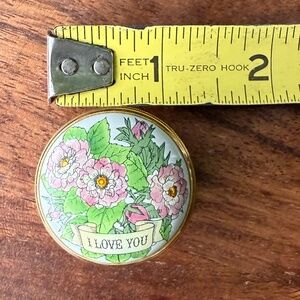 Halycyon Days ‘I Love You’ Enamel Box - 24 kt Gold Fittings with Orinial Box